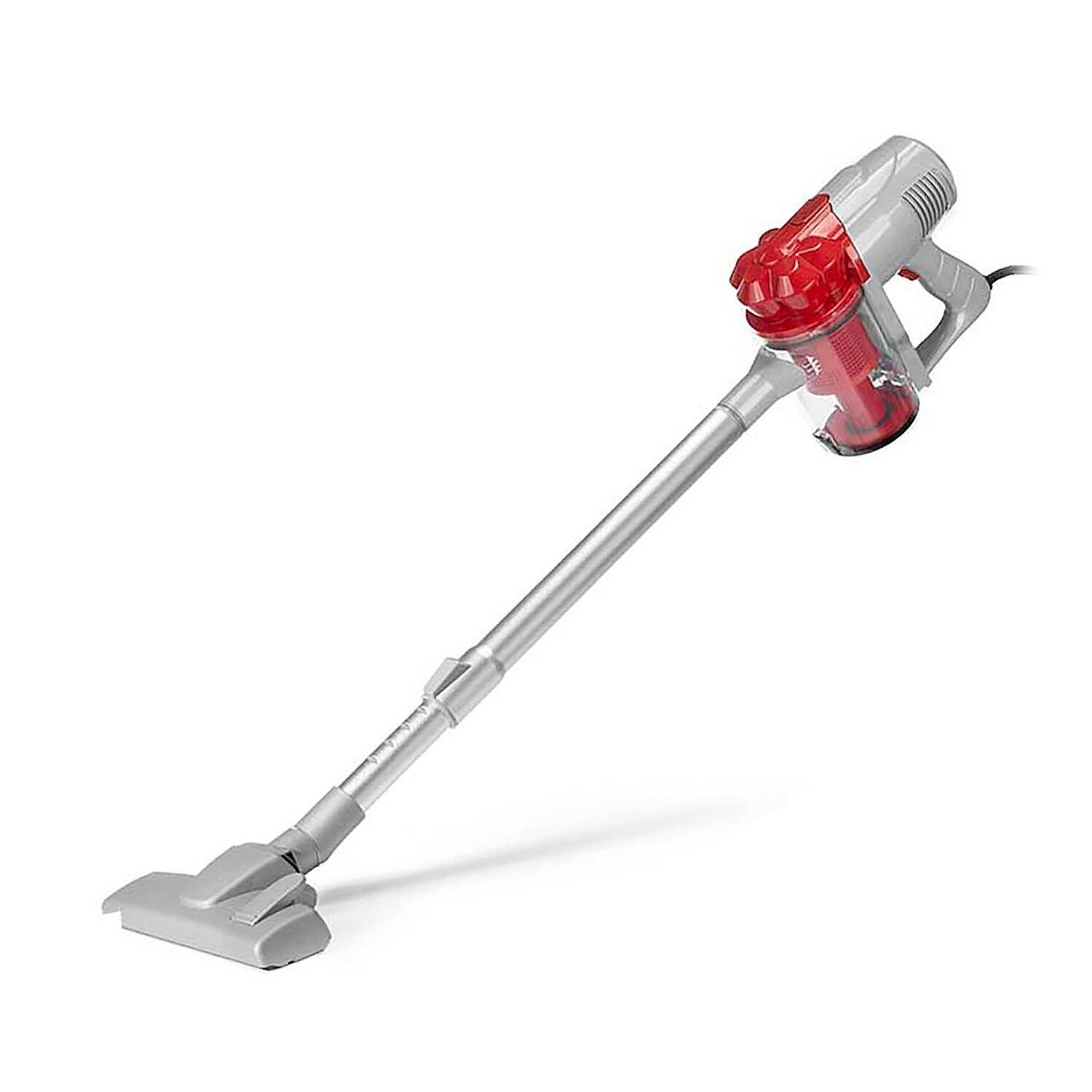 Aspirapolvere portatile rosso con 600W di potenza e capacità di 800 ml.Colore: grigio/rosso