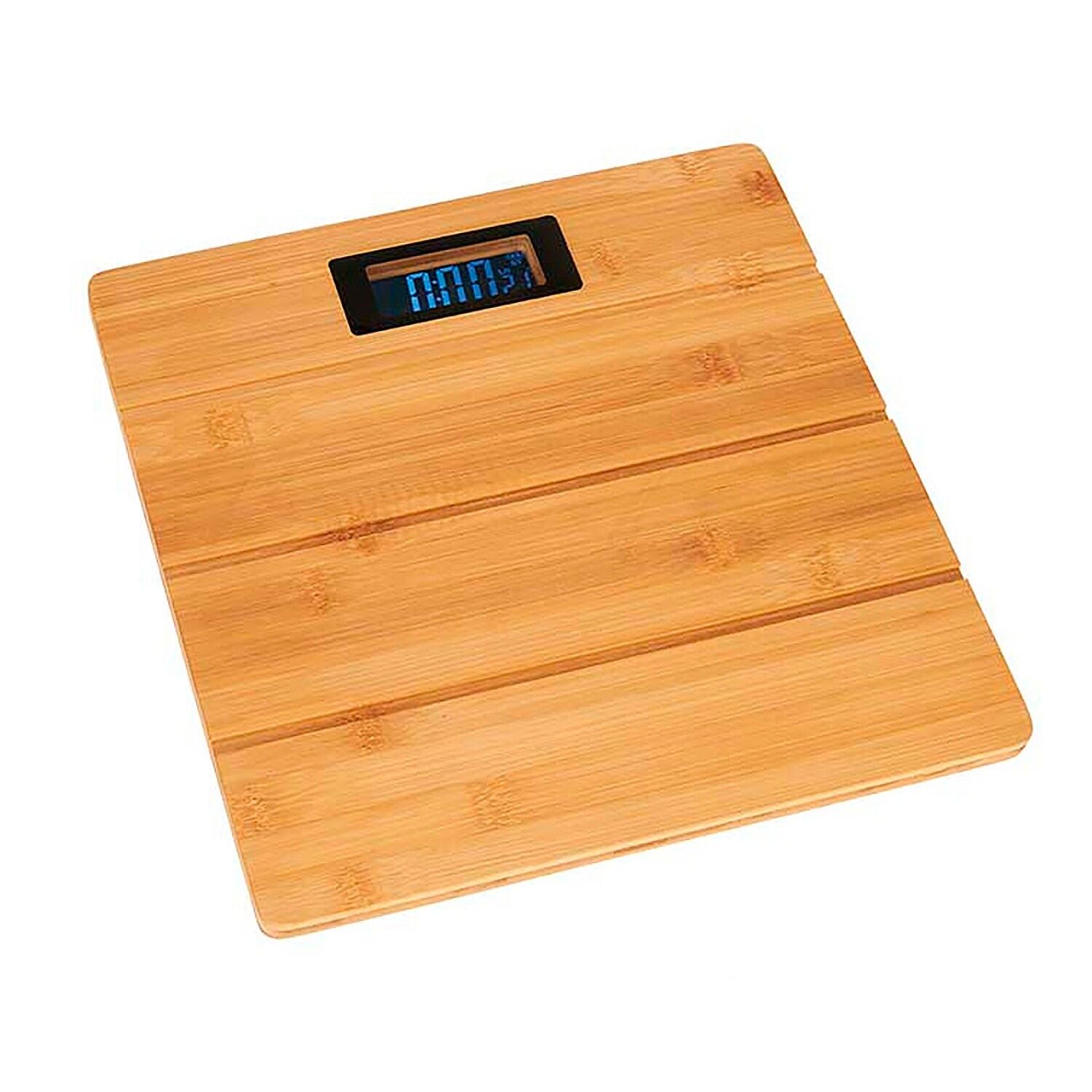 Bascula digital de bambú con pantalla LED. Color:Marrón
