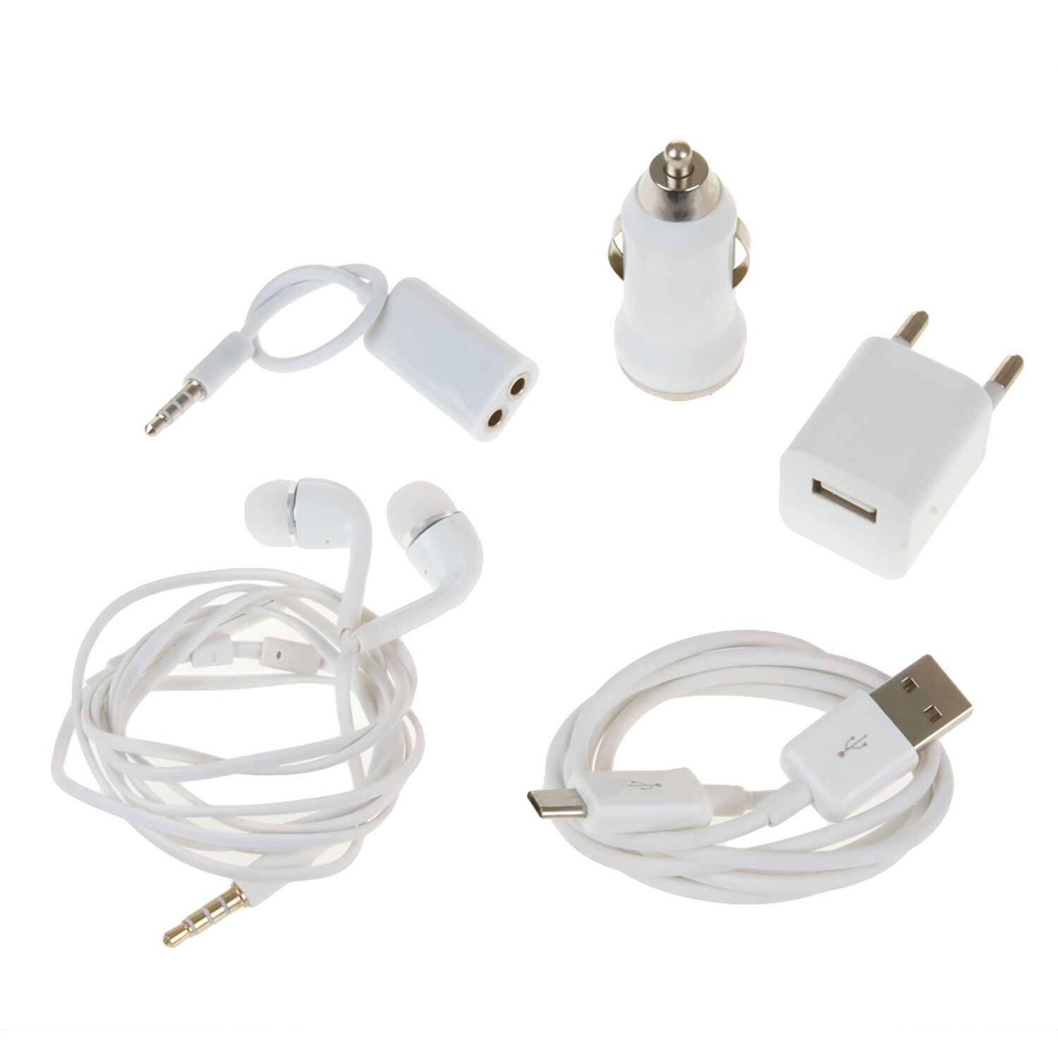 Caricabatterie Samsung 5 in 1 - Android Colore: Bianco