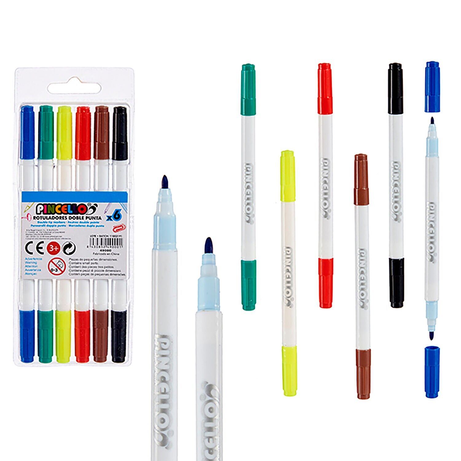 6 DOUBLE TIP MARKER CASE Color: Multicolor
