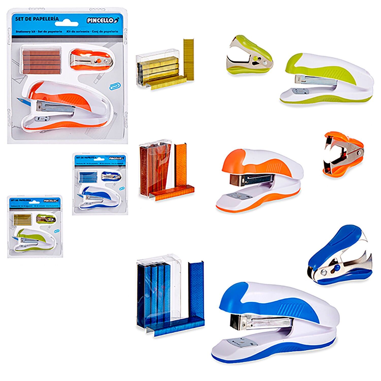 STAPLER+STAPLE REMOVER RANDOM COLOR Color: Random