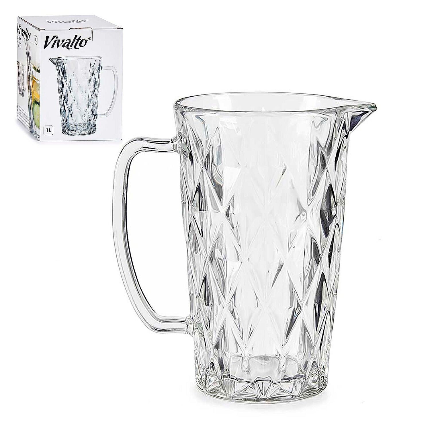 Brocca d'acqua da 1 l.Colore: Trasparente