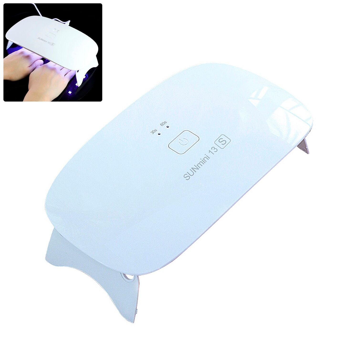 Lampada UV ultravioletta per asciugare le unghie. Per smalti semipermanenti speciali, acrilici, ecc.Colore: Bianco