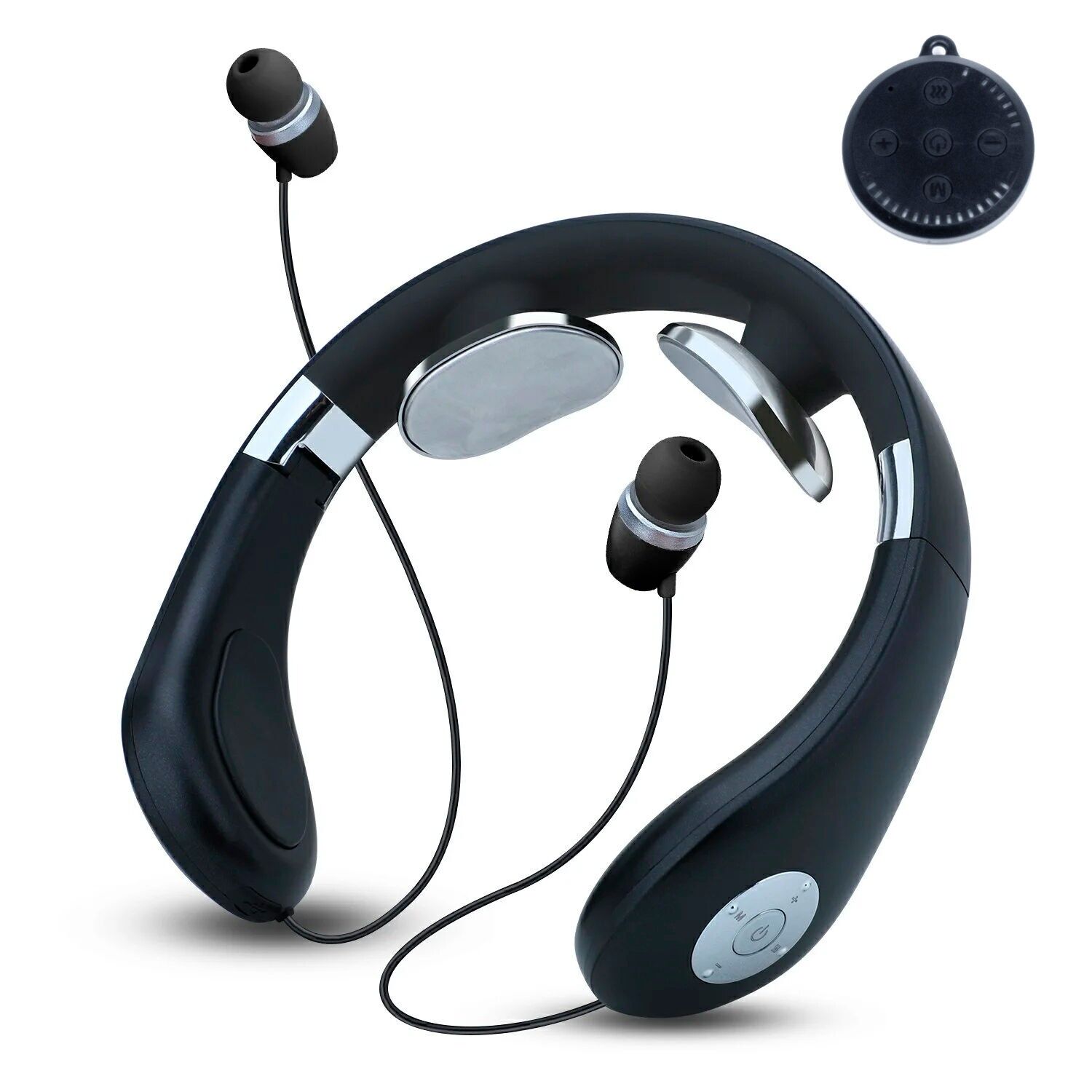 Masseur de cou intelligent avec écouteurs Bluetooth 5.0span></span></span></span></span></p><p><span><span><span><span><span>2. Télécommande. Couleur : Noir