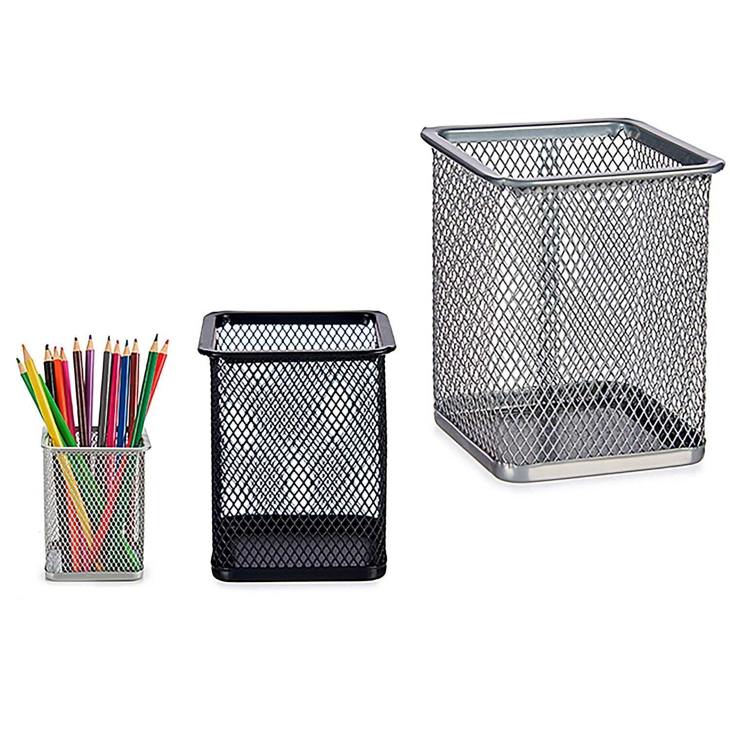 PORTA MATITE QUADRATO IN METALLO.COLORE CASUALE Colore:Casuale