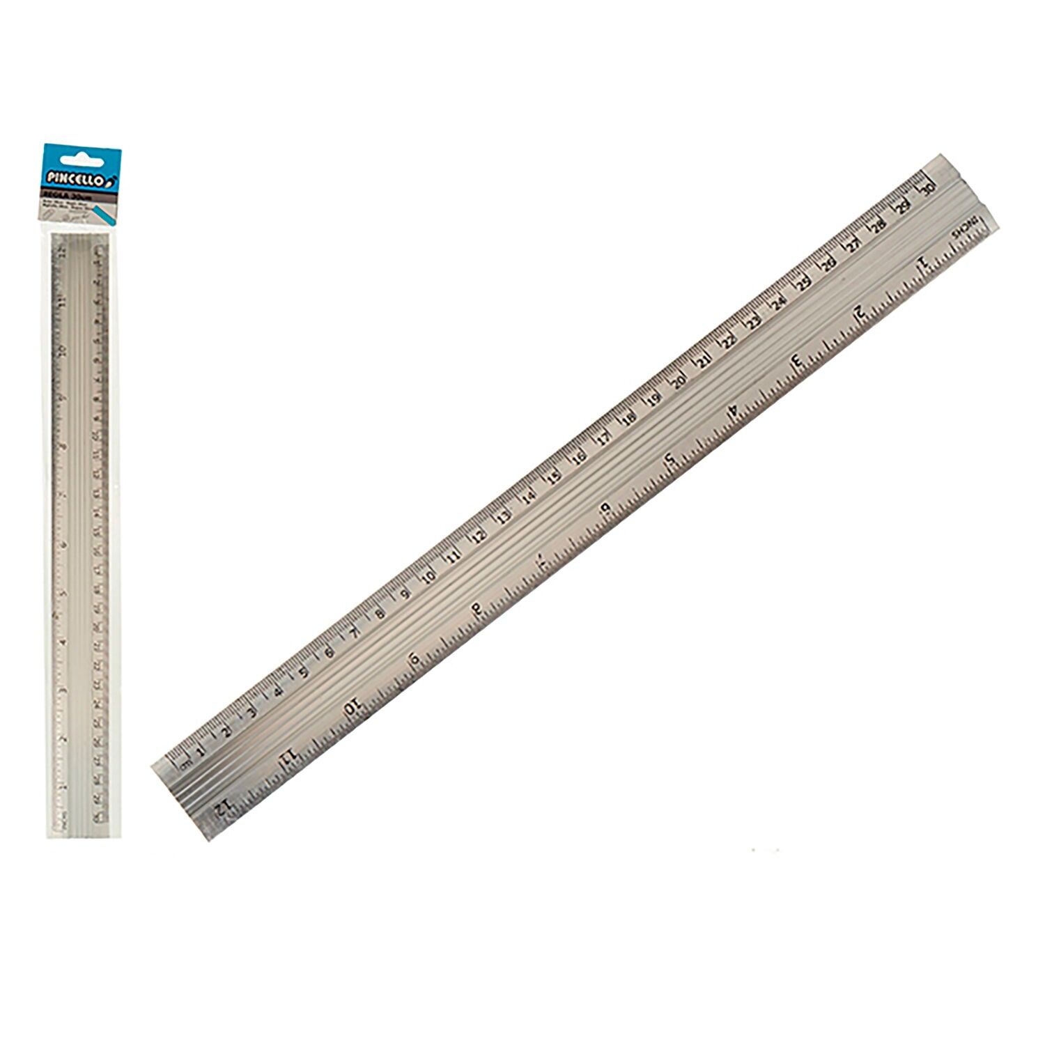 RIGHELLO IN ALLUMINIO DA 30 CM Colore: Grigio