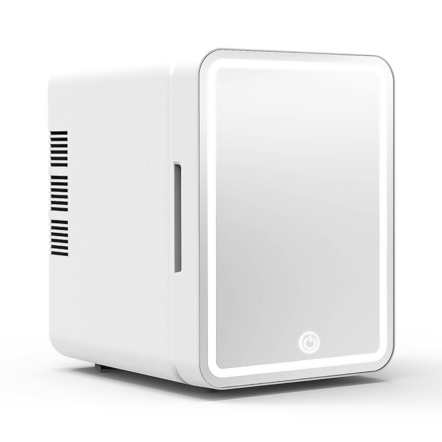 Frigorifero per cosmetici, minifrigo portatile da 6 litri per il trucco, modalità di illuminazione a specchio a LED.Freddo/Caldo (2-65 gr C) Colore: Bianco