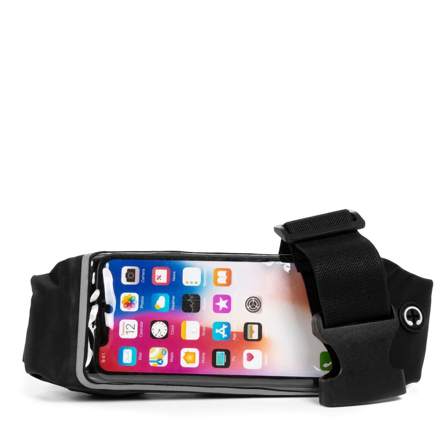 Marsupio Wanel con tasca trasparente con funzione touch. Colore: Nero