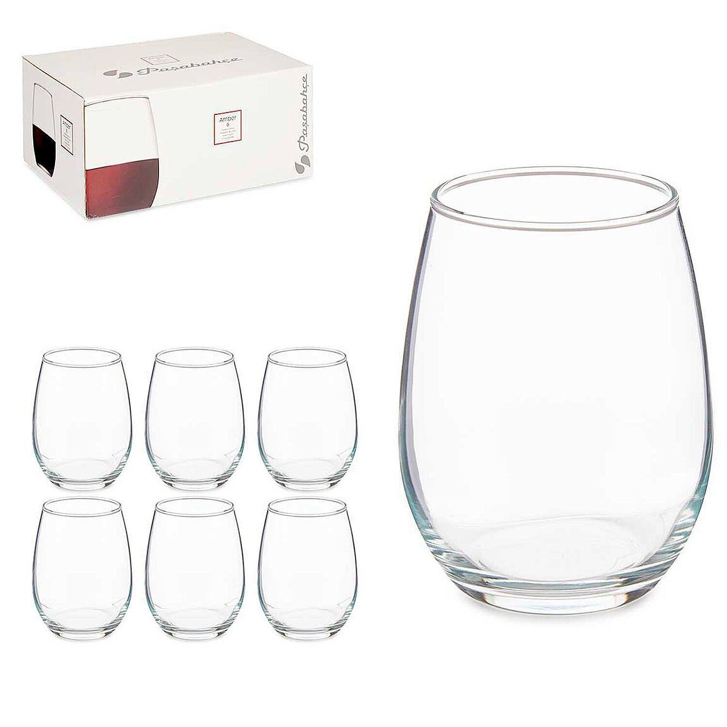 Set of 6 570cl amber glasses pasache.Color: Transparent