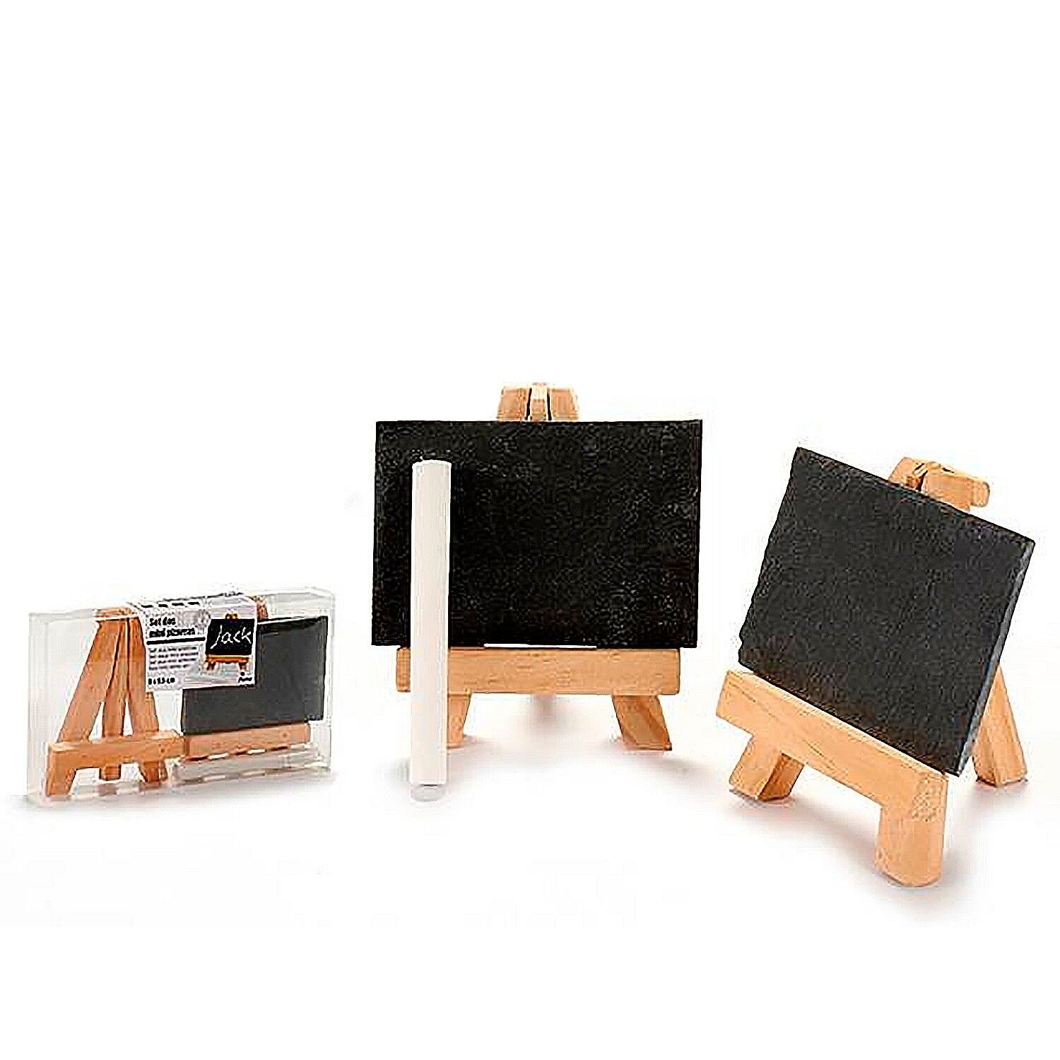 Set di 2 mini lavagne con cavalletto e gesso. Colore:Multicolore