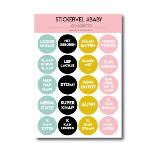 Stickervel | Baby Roze