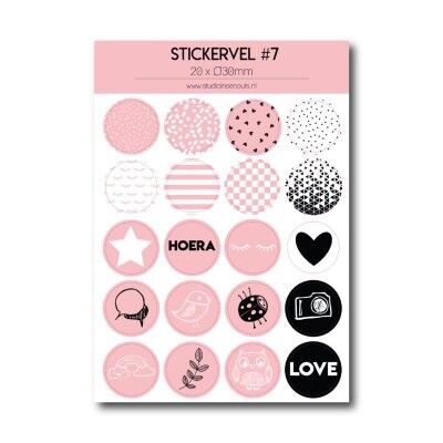 Stickervel | Roze