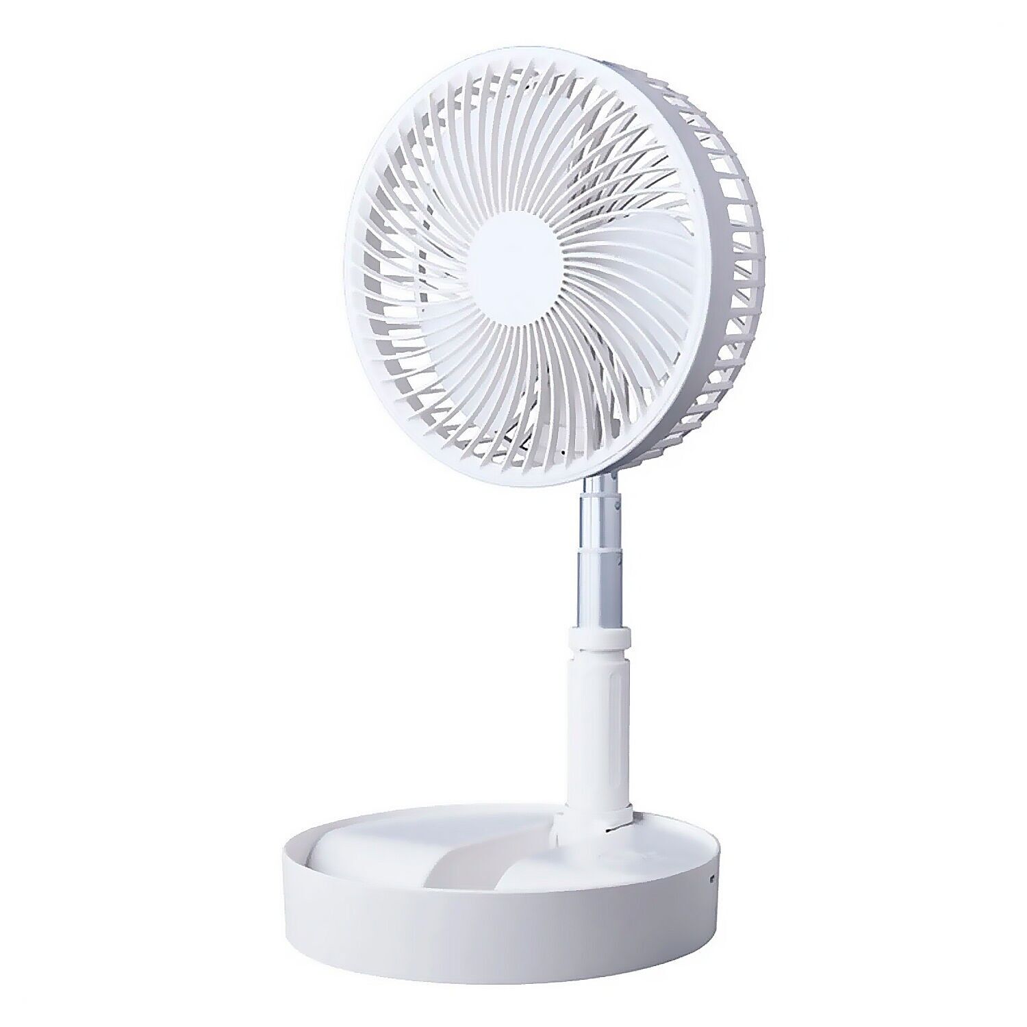 Ventilatore pieghevole ed estensibile fino a 100 cm.Colore: Bianco