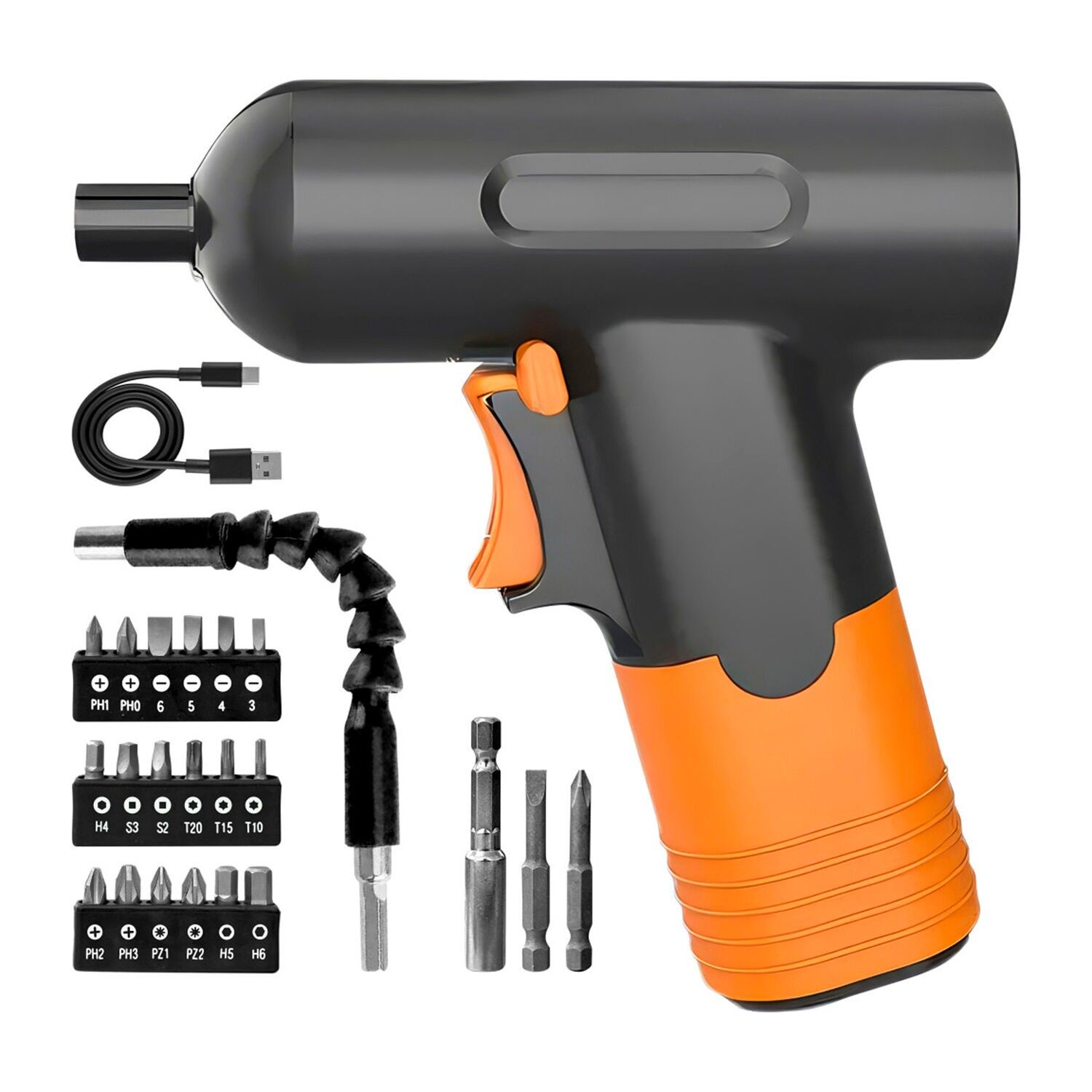 Mini trapano avvitatore elettrico, a batteria, set di accessori e custodia per il trasporto DMAY1937