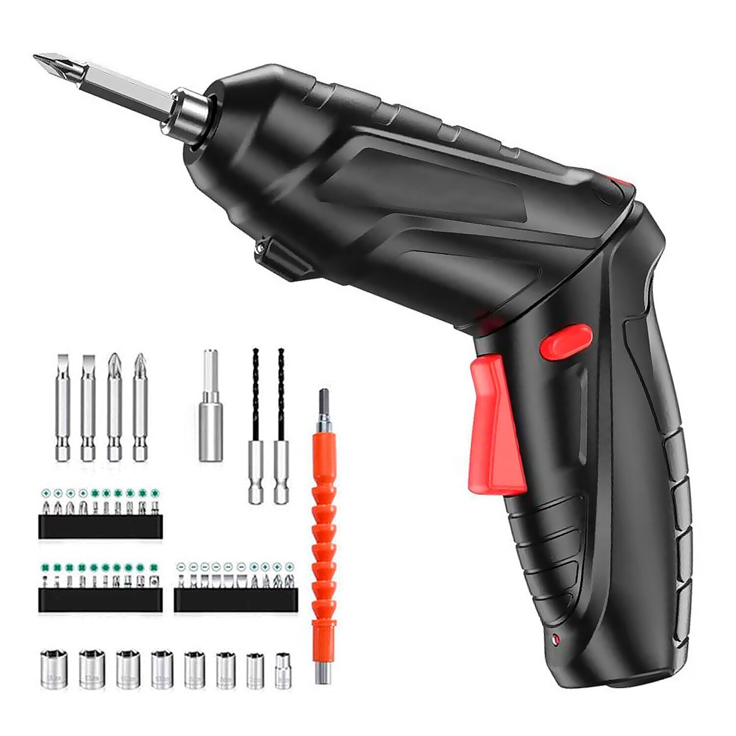 Mini trapano avvitatore elettrico, alimentato a batteria, set di accessori e custodia per il trasporto DMAY1938