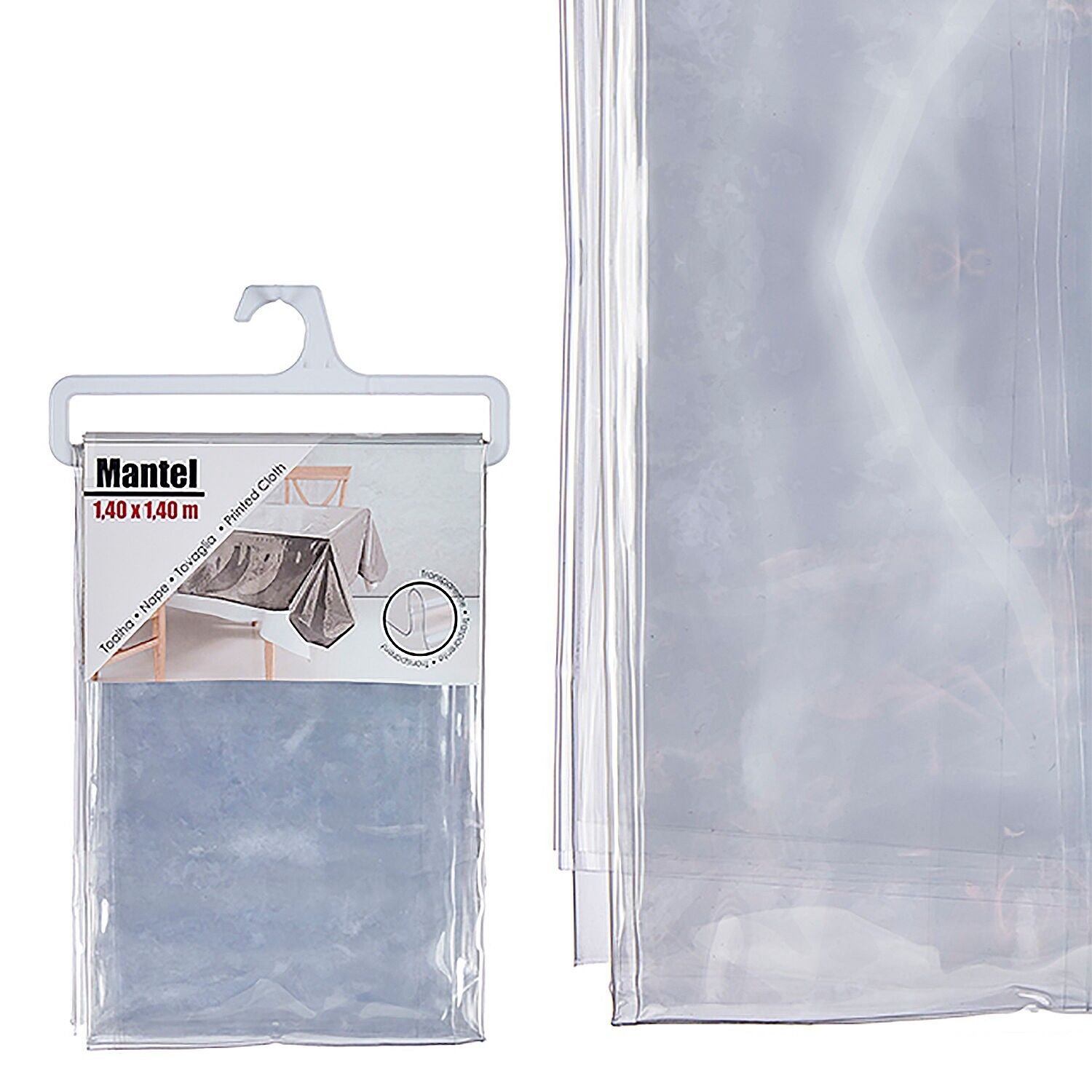 Nappe en toile cirée 140x140 cm.