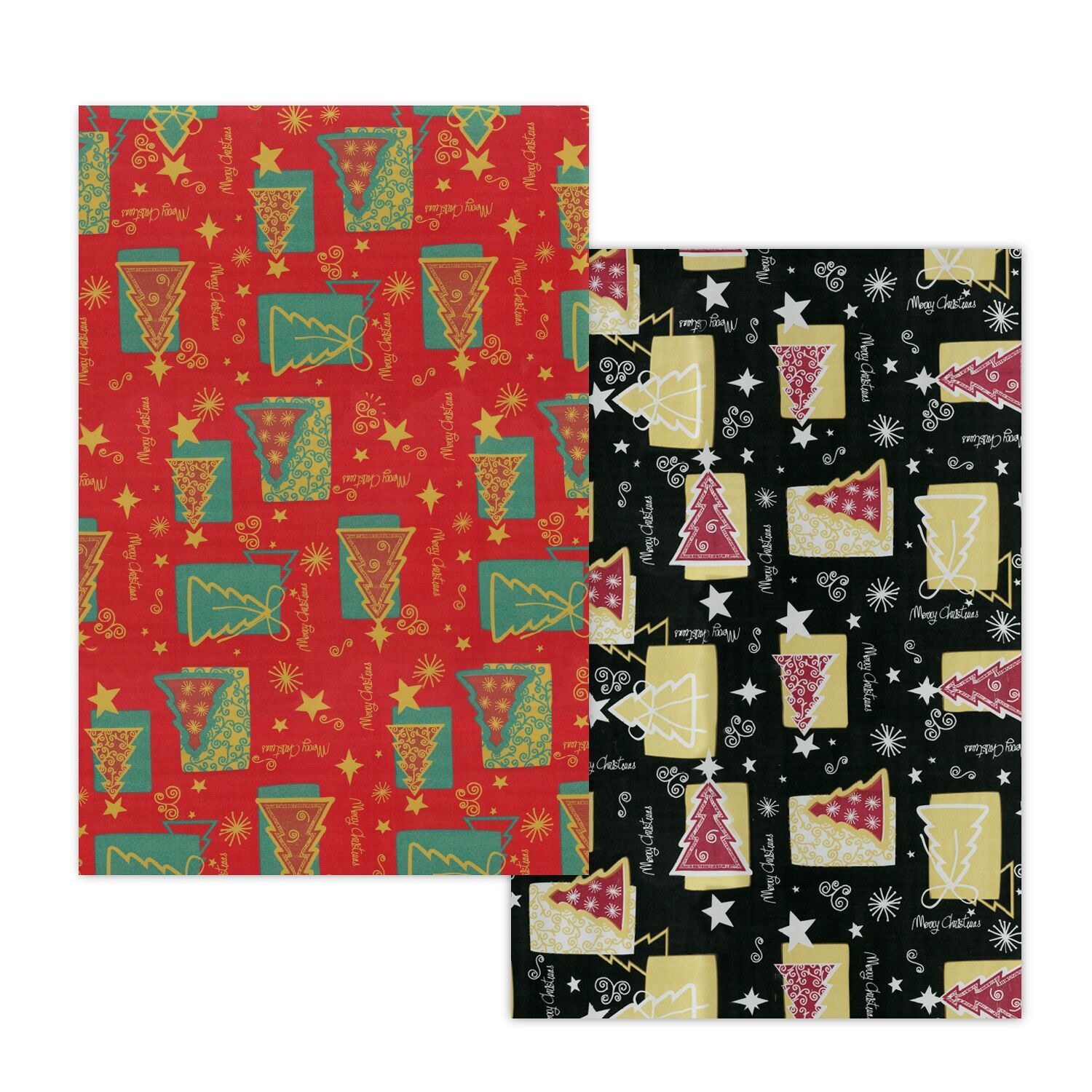 Pack de 10 rouleaux de papier de Noël avec 2 motifs 70x200.