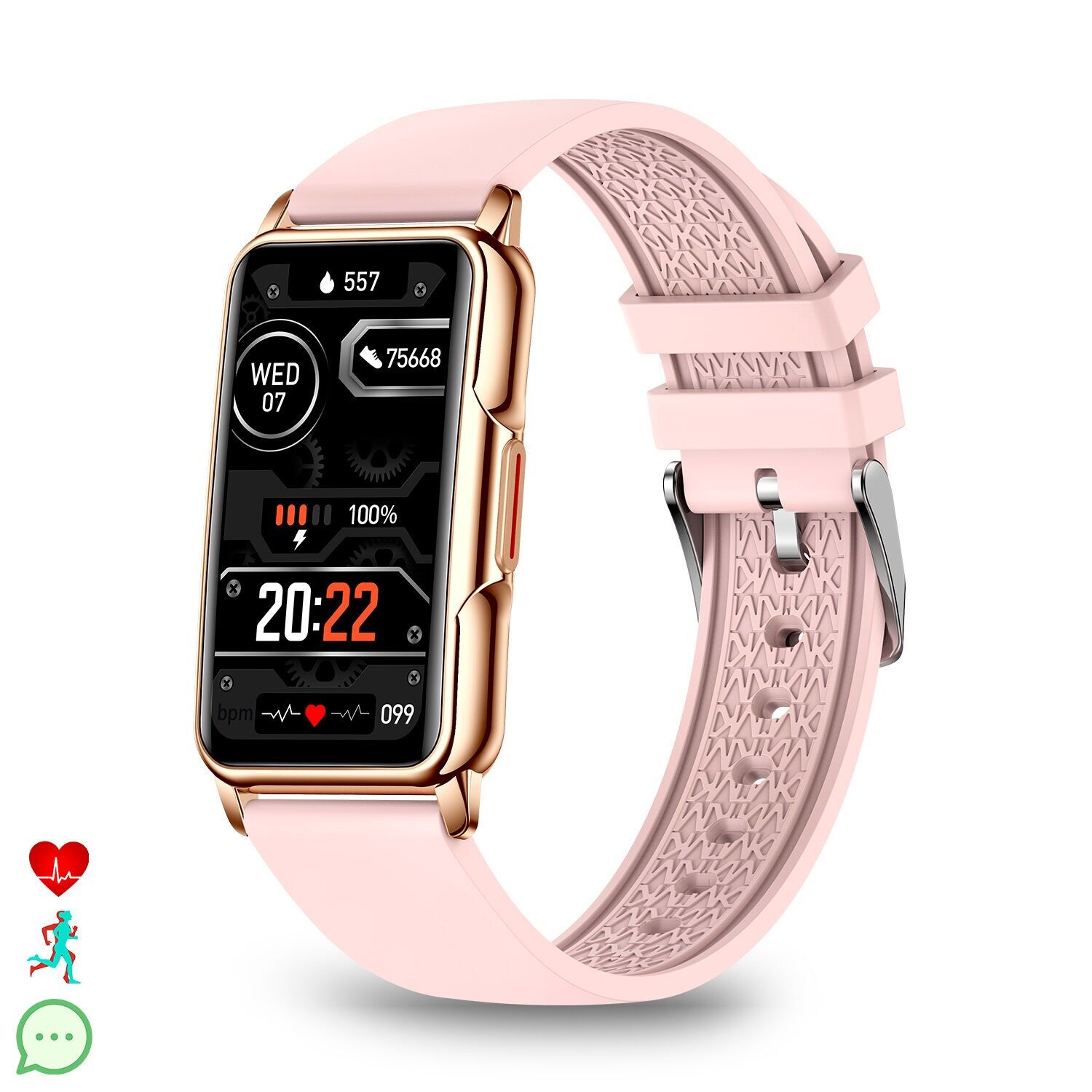 H80 Smartwatch mit 20 Sportmodi. Herzfrequenz-, Blutdruck- und Sauerstoffmonitor.