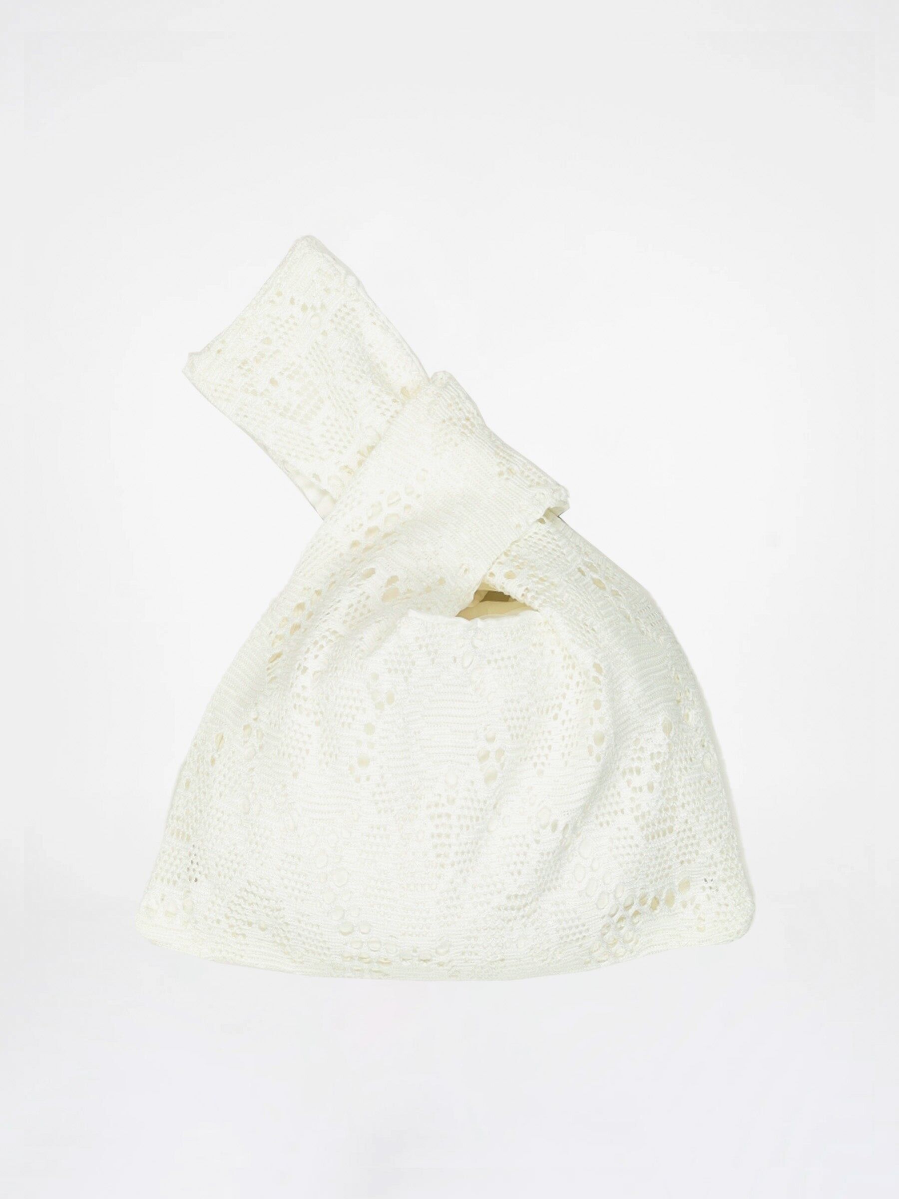 Borsa bianca in pizzo scintillante
