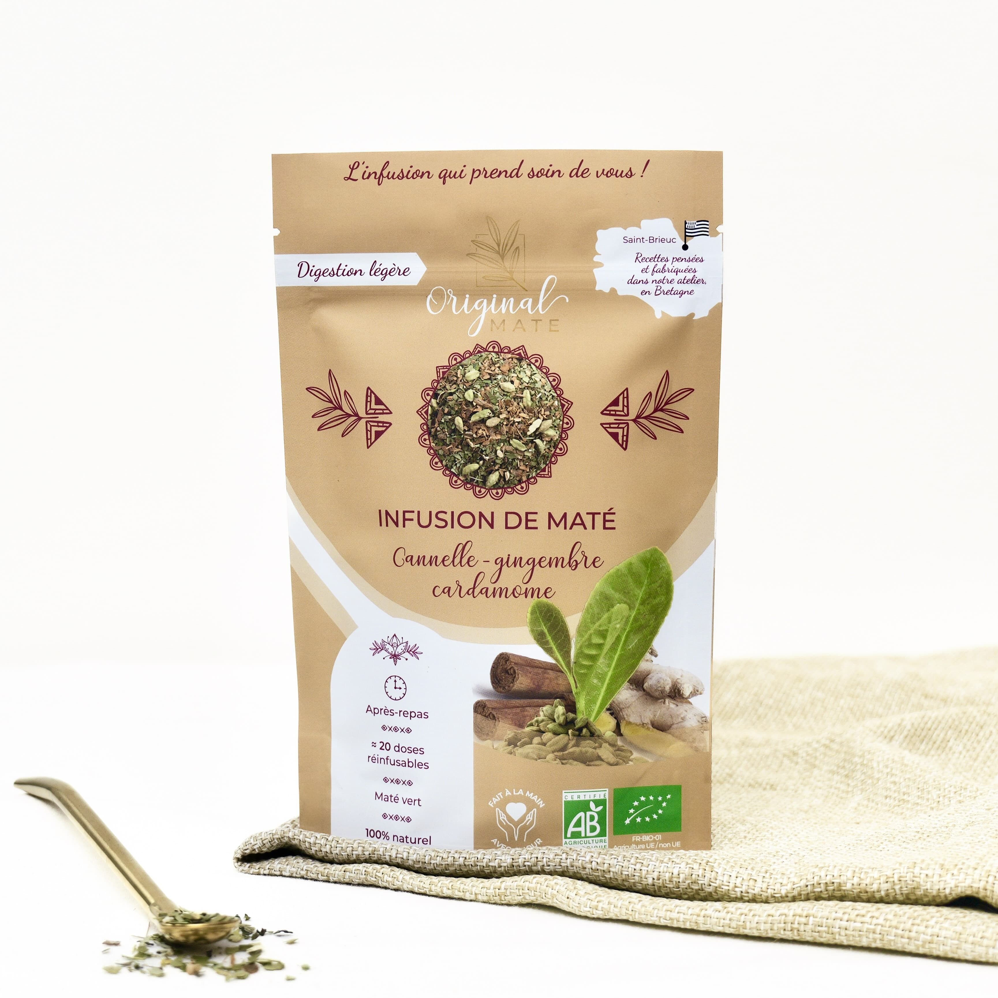 Mate biologico alla cannella, zenzero e cardamomo - 80 g