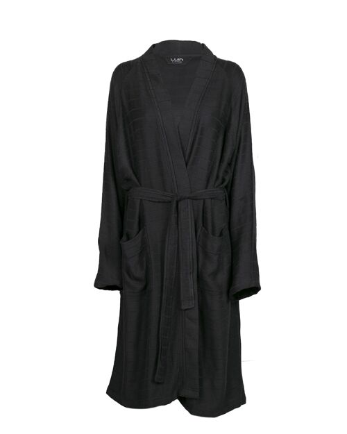 Bamboo Morning Gown Unisex, Black S/M