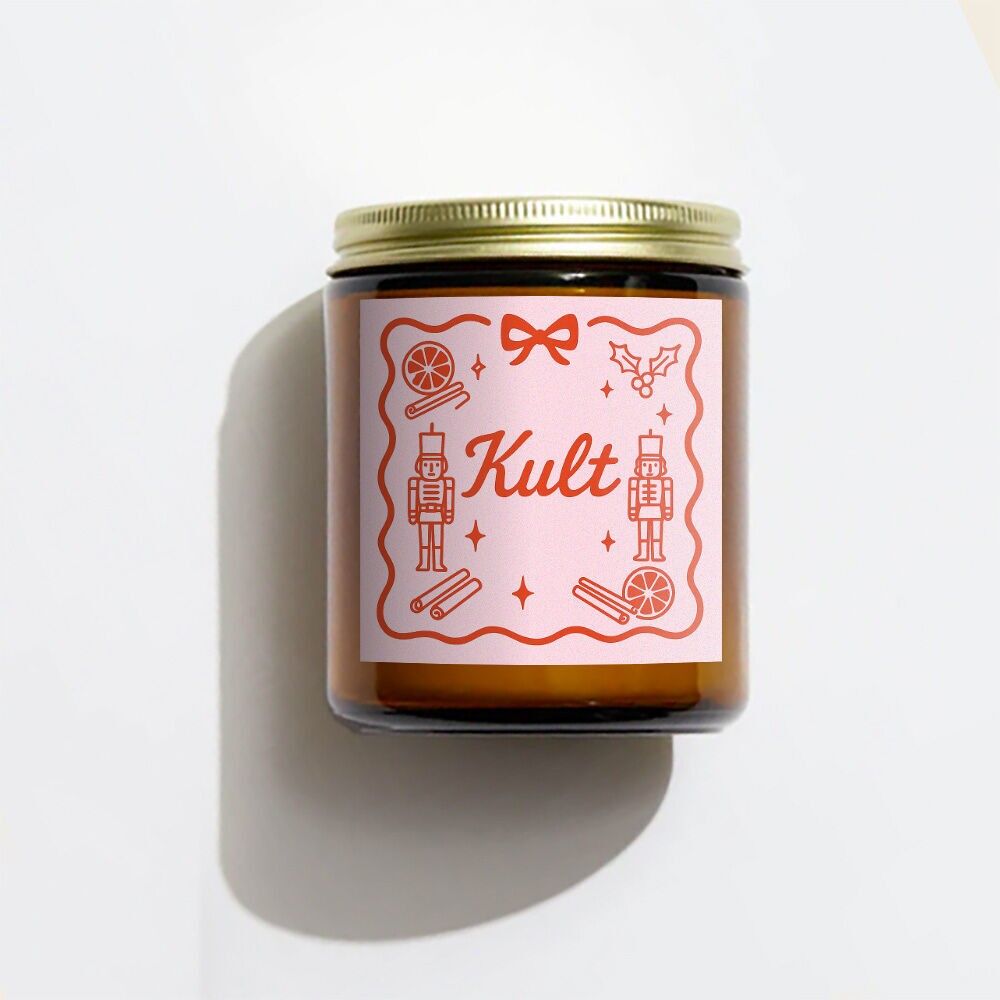 WEIHNACHTSKERZE IN ORANGE UND ZIMT