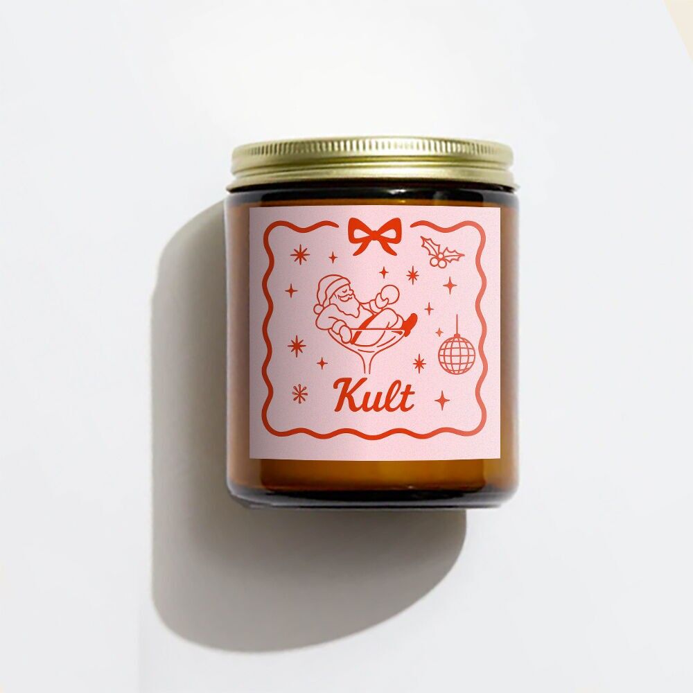 ROSÉ-Champagner-Weihnachtskerze