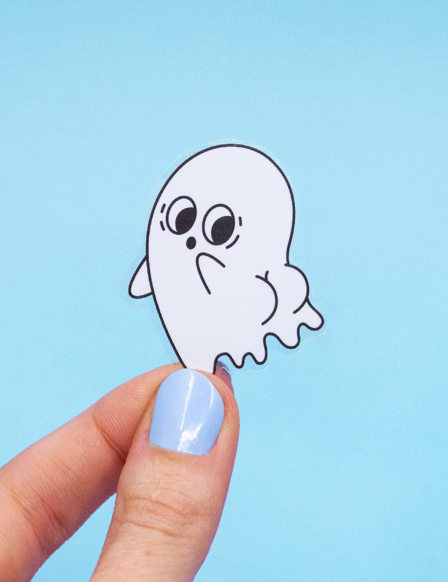 Stickers fantôme mignon Booty Ghost | autocollant fesses adorable | fantôme Halloween rigolo | sticker transparent ordinateur ou téléphone | cadeau kawaii