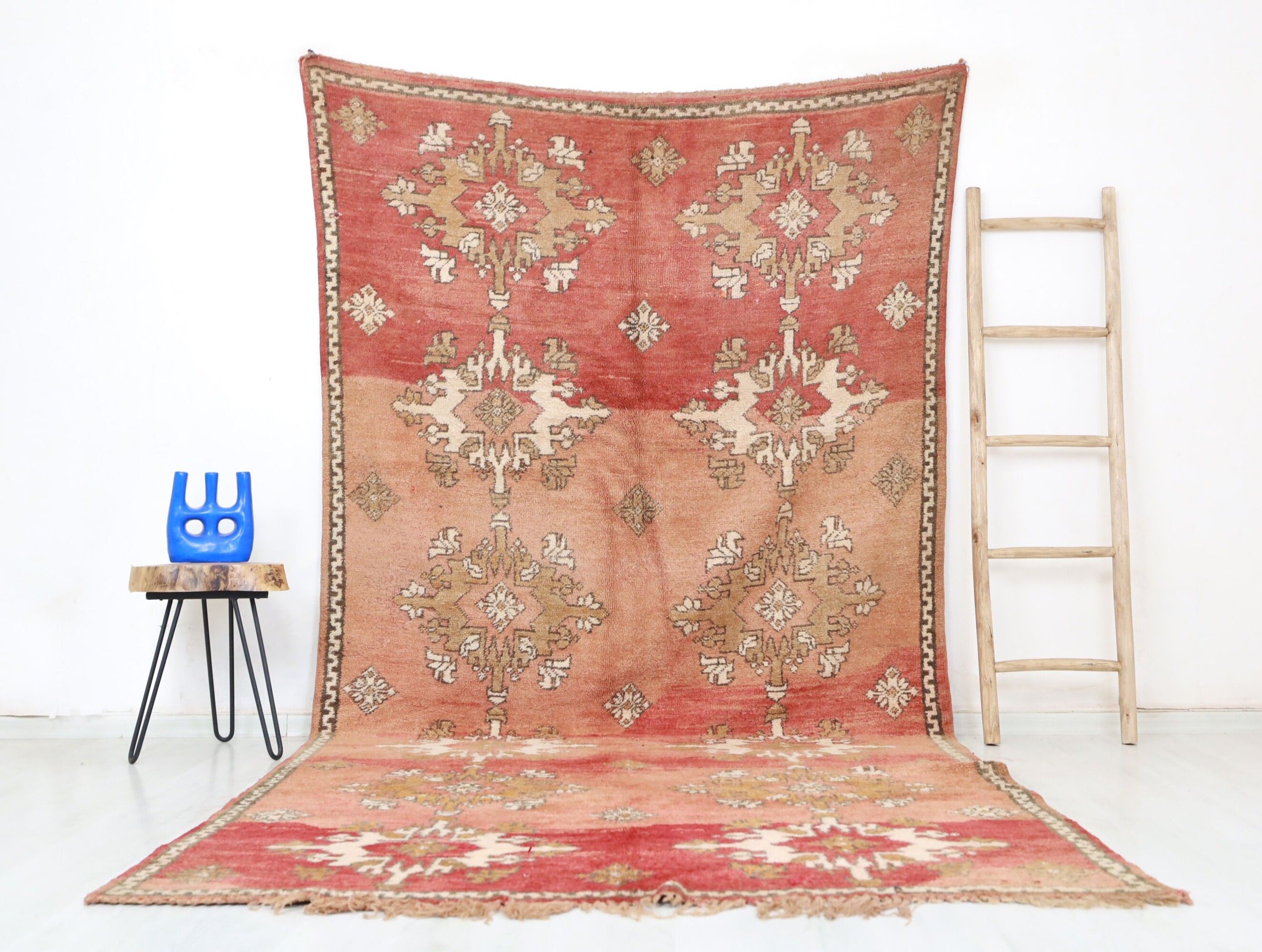 Alfombra marroquí vintage Tawargit 173 cm x 340 cm