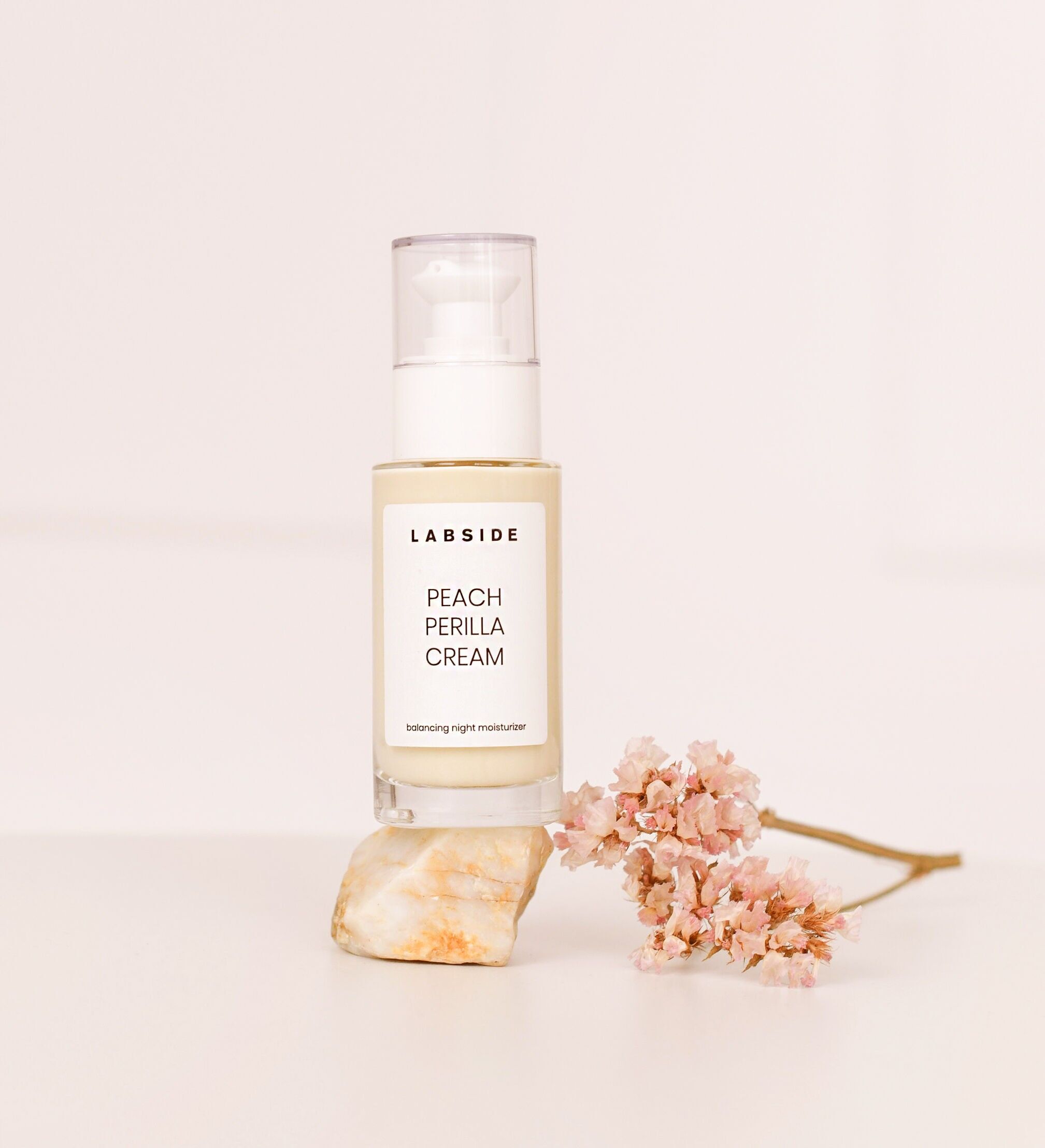 Crema di pesca e perilla