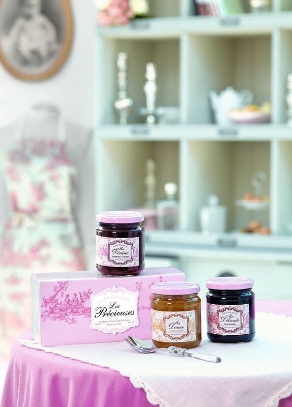 COFFRET LES PRECIEUSES 3 pots 220 g de confitures artisanales d'exception