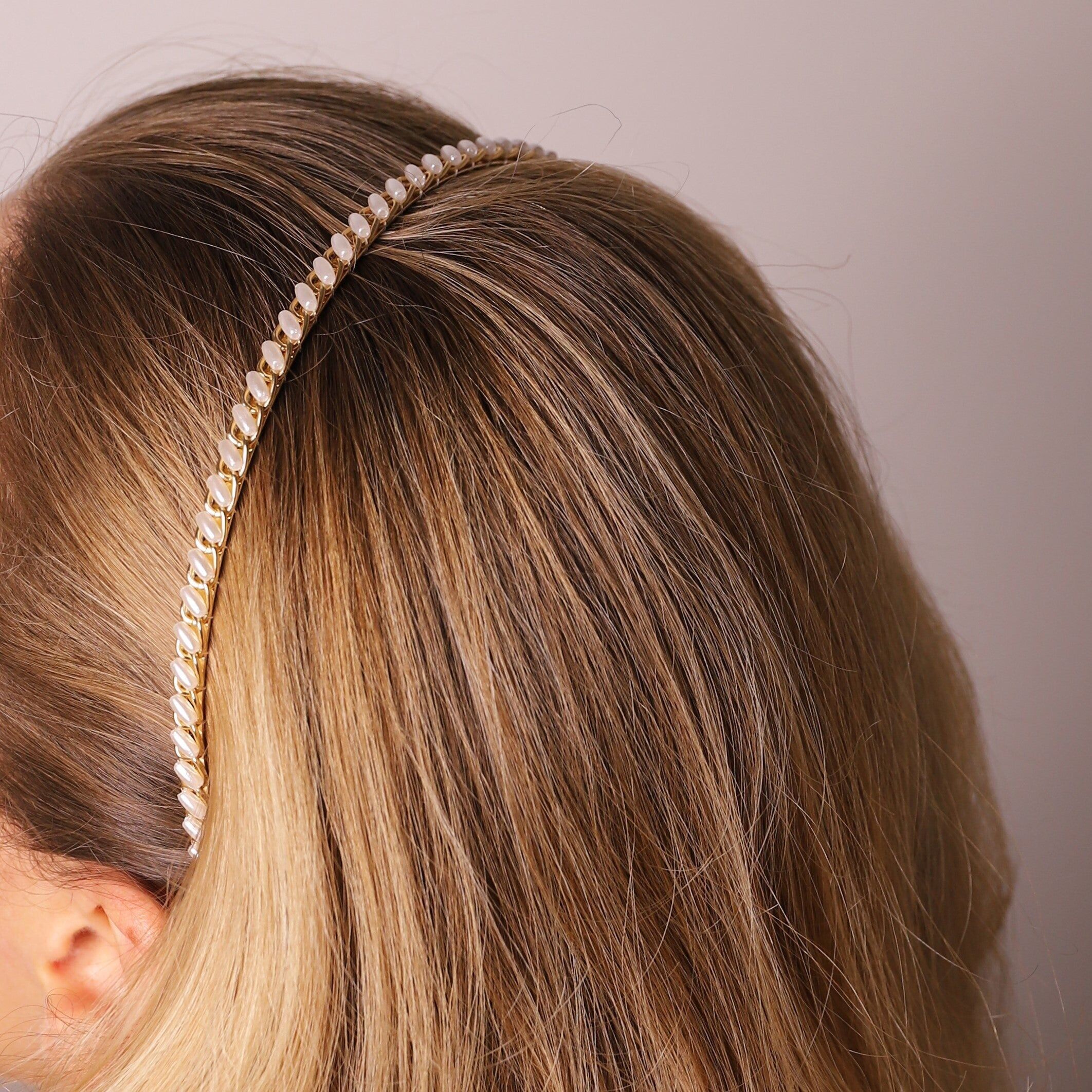 Bandeau à maillons de perles