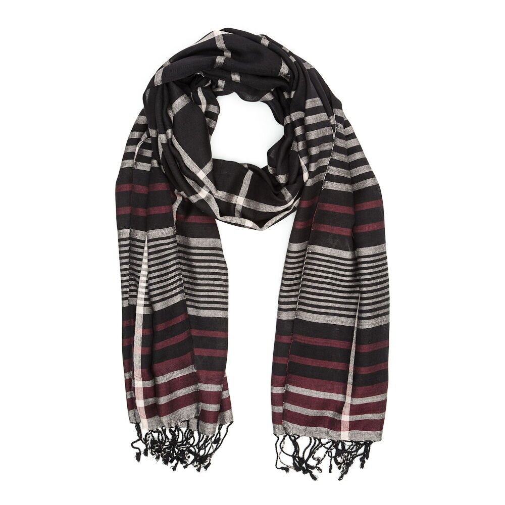 Sciarpa in viscosa ematite, prodotto del commercio equo e solidale