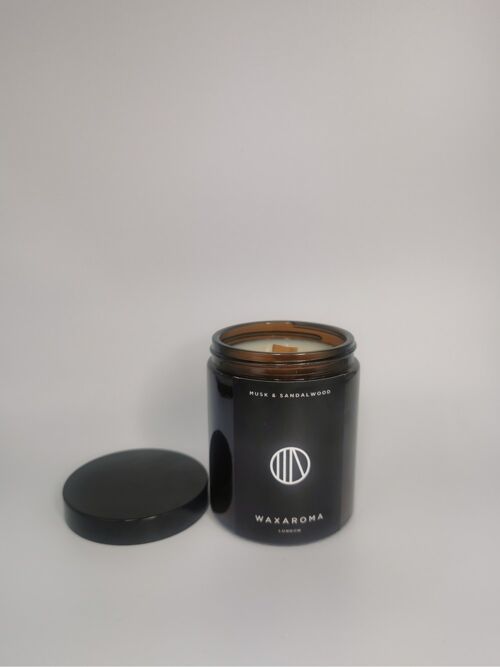 Musk & Sandalwood Candle__Set of Six Tealights / Normal