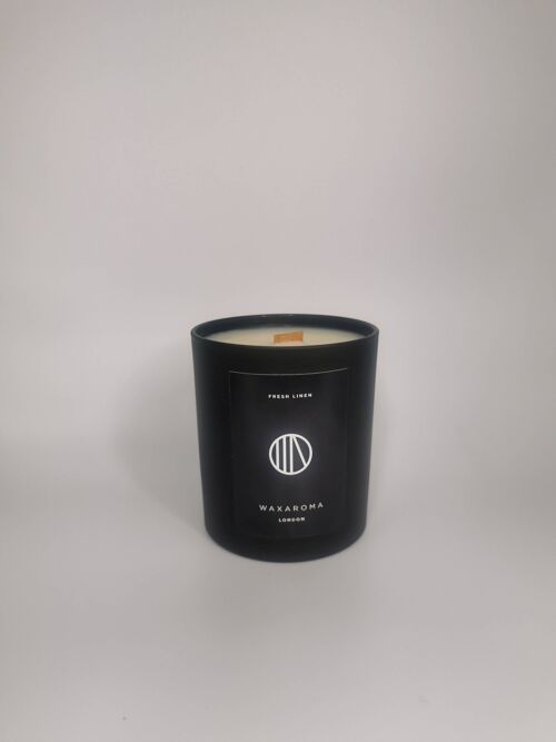 Fresh Linen Candle__Triple Wick Amber / Wood