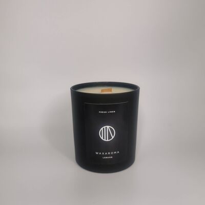 Fresh Linen Candle__Triple Wick Amber / Wood