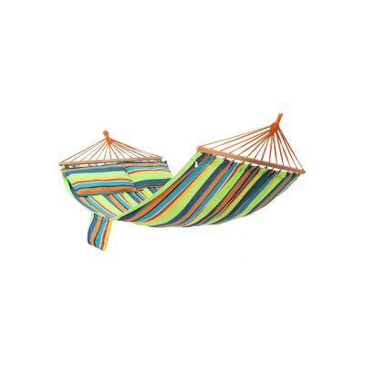 Hamac avec 2 coussins colorés - 210 x 150 cm