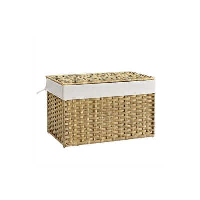 Cesto portabiancheria da 105 litri in rattan artificiale - 66 x 40 x 40 cm
