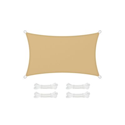 Vela parasole 3 x 4 m con colonna d'acqua dritta
