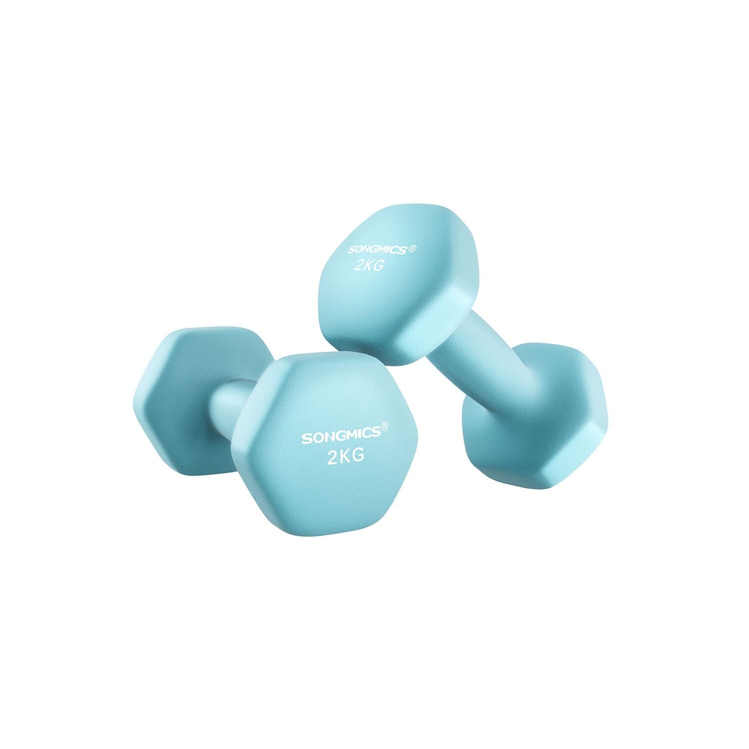 Dumbbells set of 2 turquoise - 7 x 15 cm