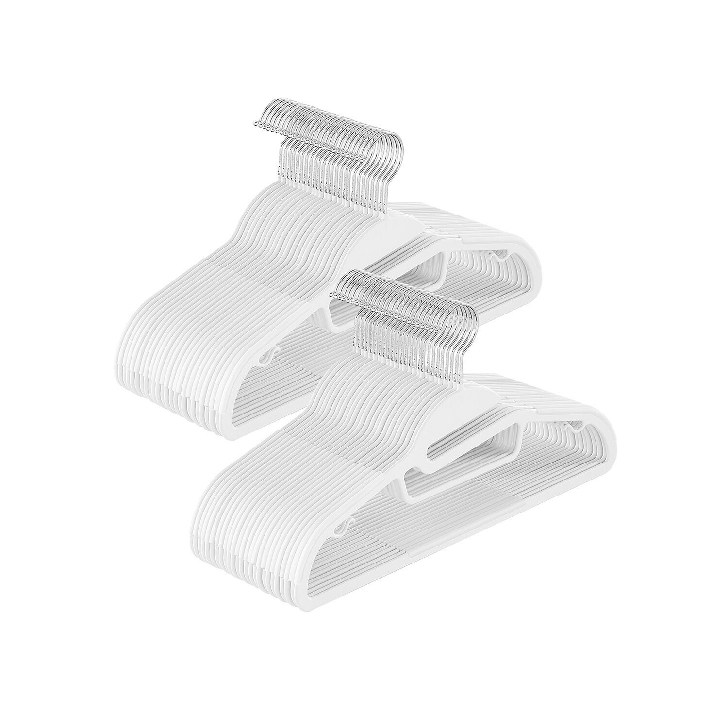 Cintre en plastique, antidérapant, peu encombrant, blanc - 0,5 cm
