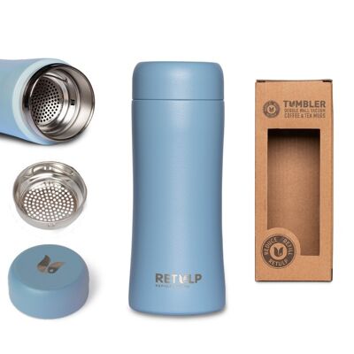 Nachhaltiger Tumbler Ocean Blue – Retulp Isolier-Kaffeebecher to go