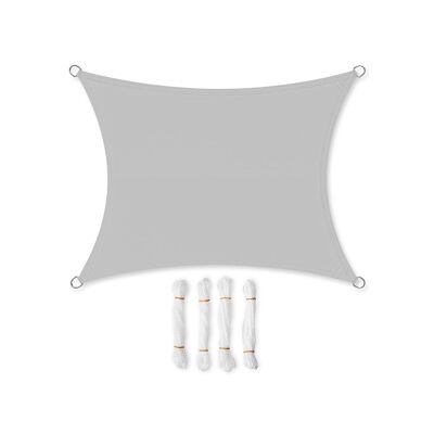Parasol 2 x 3 m gris clair