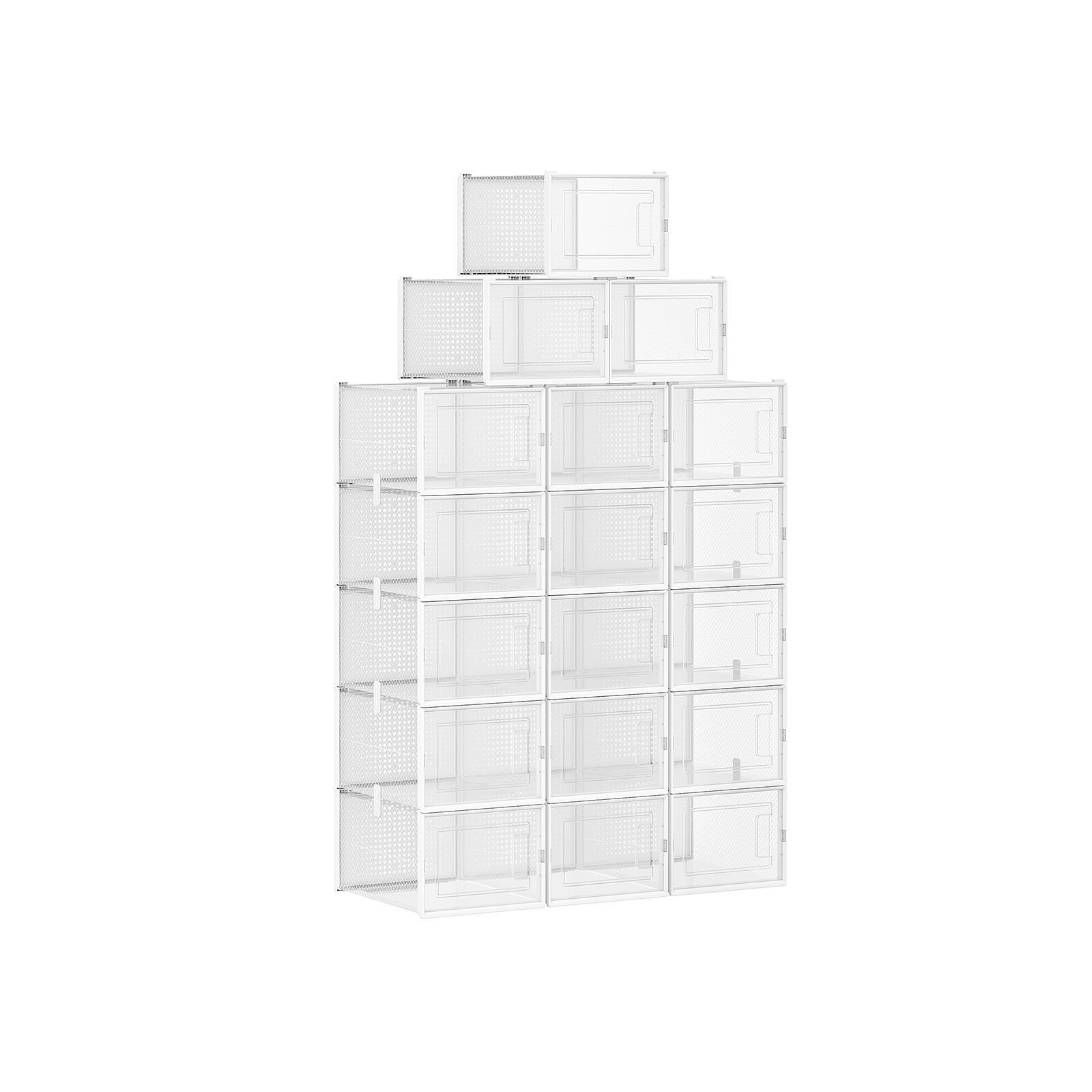 Shoe boxes transparent-white