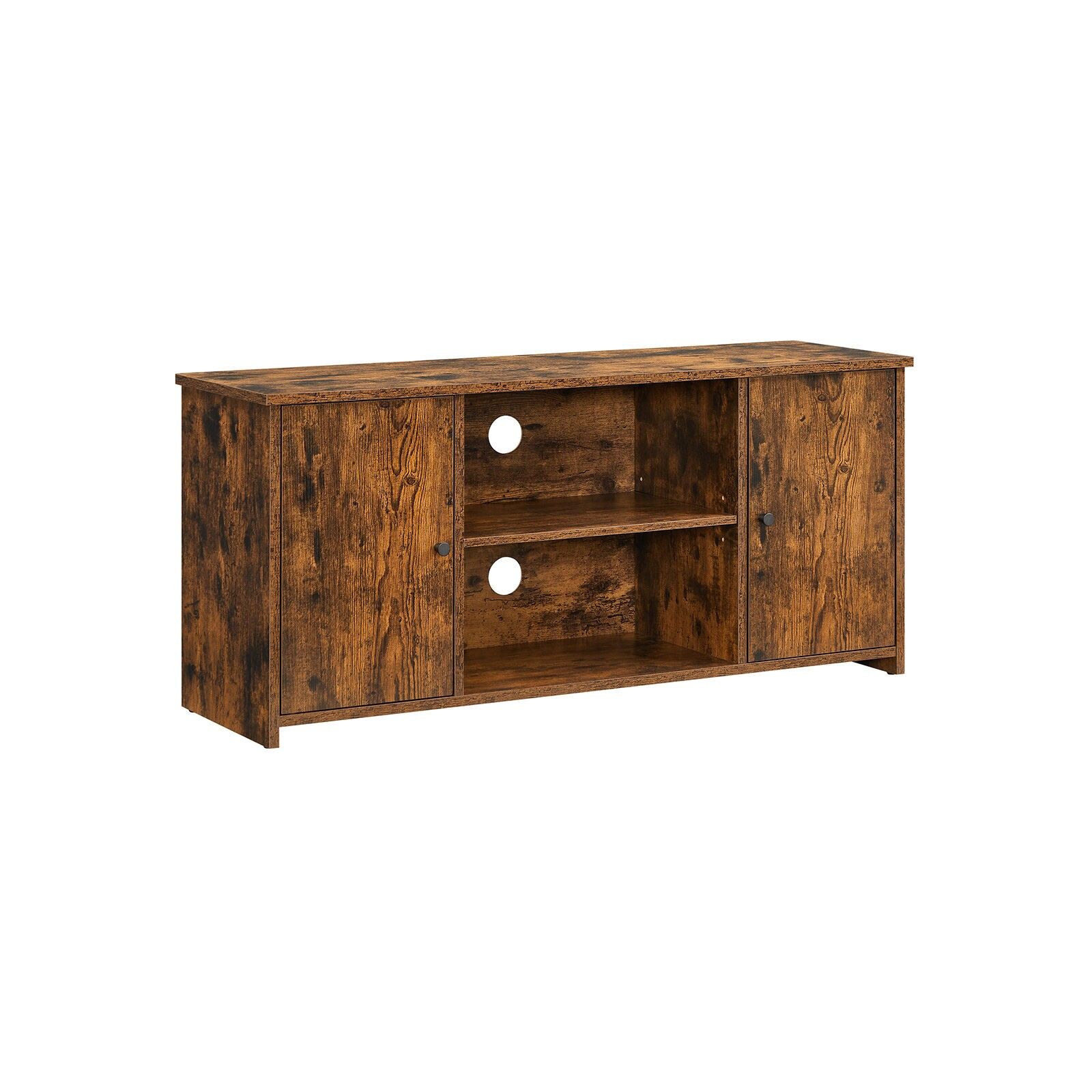 Meuble TV avec portes marron vintage - 110 x 35 x 50 cm