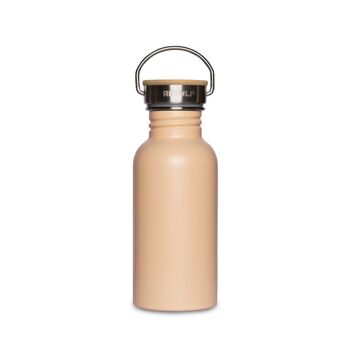 Gourde en acier durable avec bouchon en bambou - Urban 500ml Champagne Rose 2