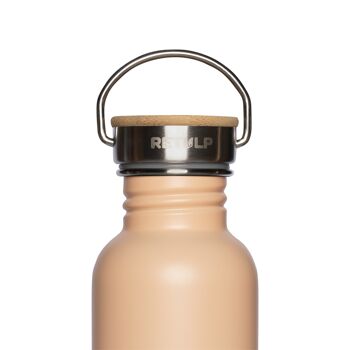 Gourde en acier durable avec bouchon en bambou - Urban 500ml Champagne Rose 3