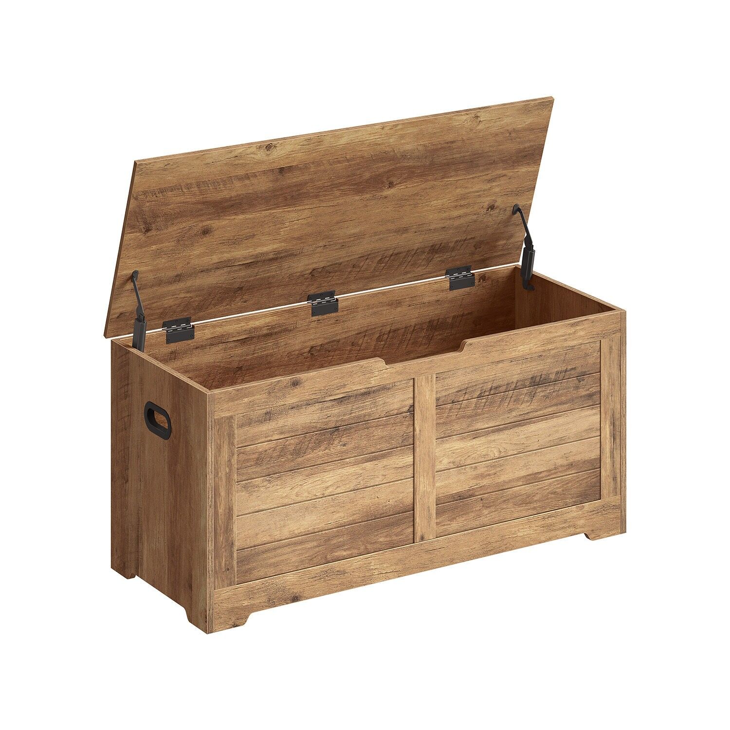 Banc à chaussures avec rangement de style campagnard, marron miel - 100 x 40 x 46 cm