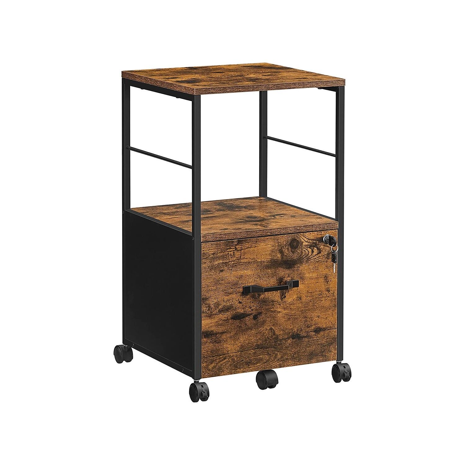 Conteneur roulant avec suspension coulissante et suspendue - 40,2 x 41 x 73,7 cm