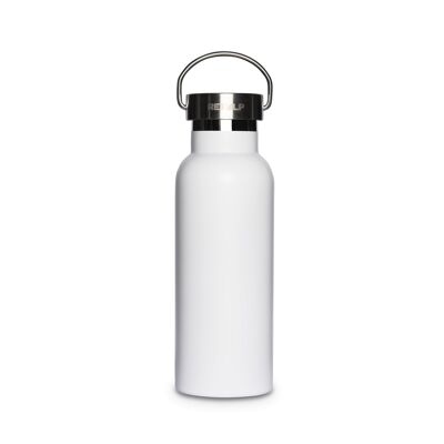 Durable steel Insulated bottle with bambu cap - Urban 500ml Chalk White double wall